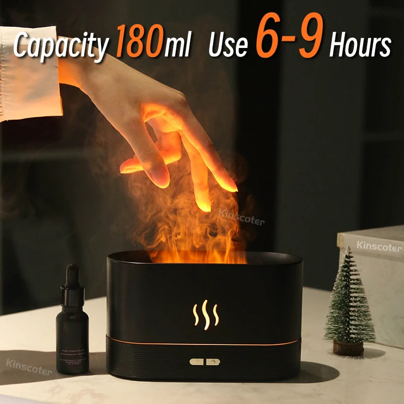 FlameMist Aura  – Ultrasonic Aroma Diffuser & Flame Humidifier