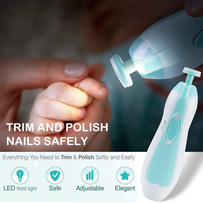 TinyTrim Glow – Electric Baby Nail Trimmer with LED Light