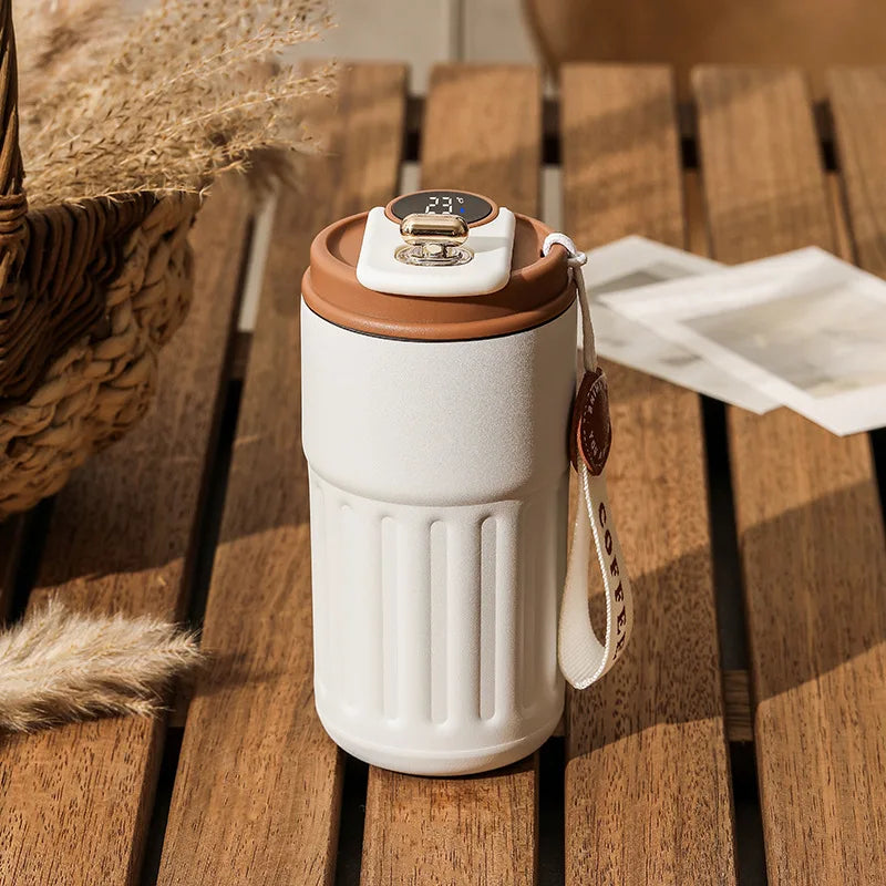 TempGlow Flask – Smart LED Temperature Travel Mug