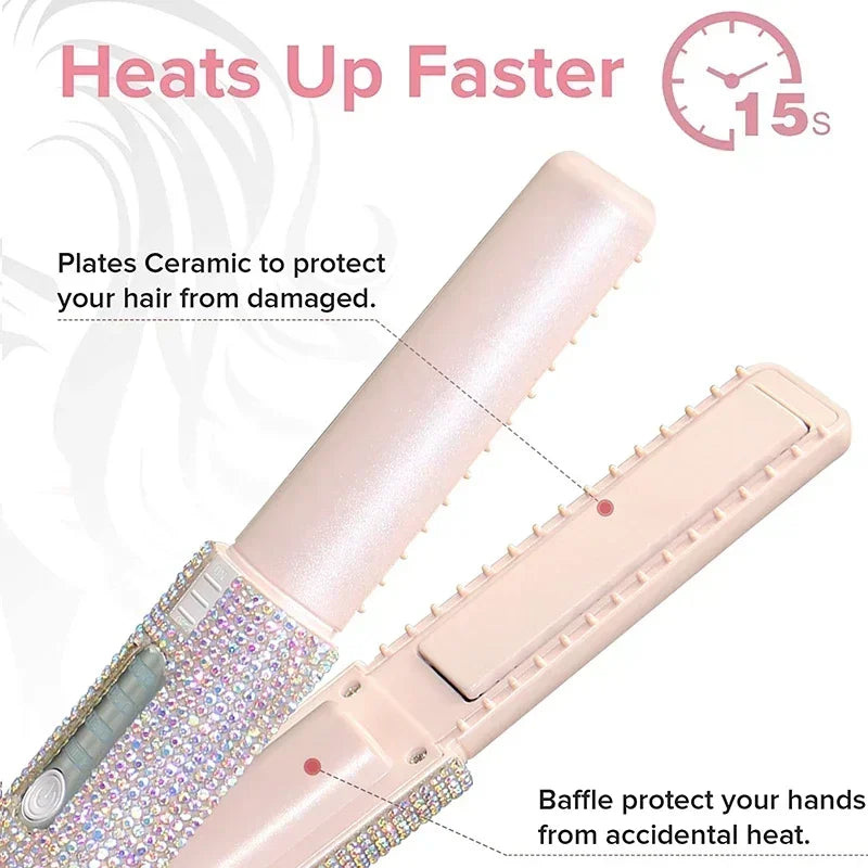 GlowStyle Go – Wireless 2-in-1 Hair Straightener & Curler
