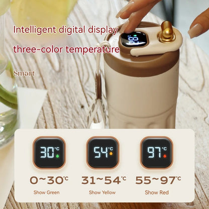 TempGlow Flask – Smart LED Temperature Travel Mug
