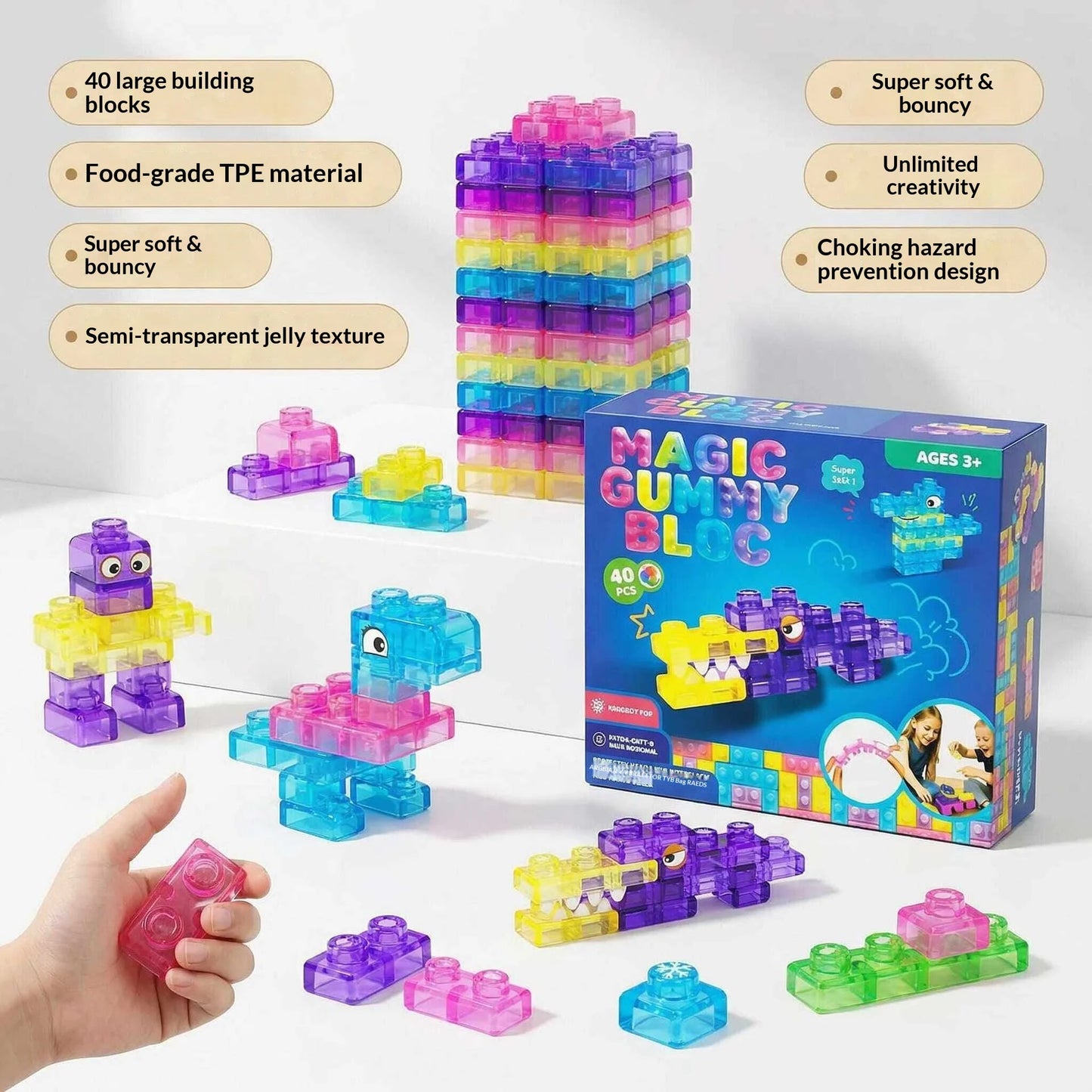 JellyStack Studio – Soft Silicone Sensory Building Blocks