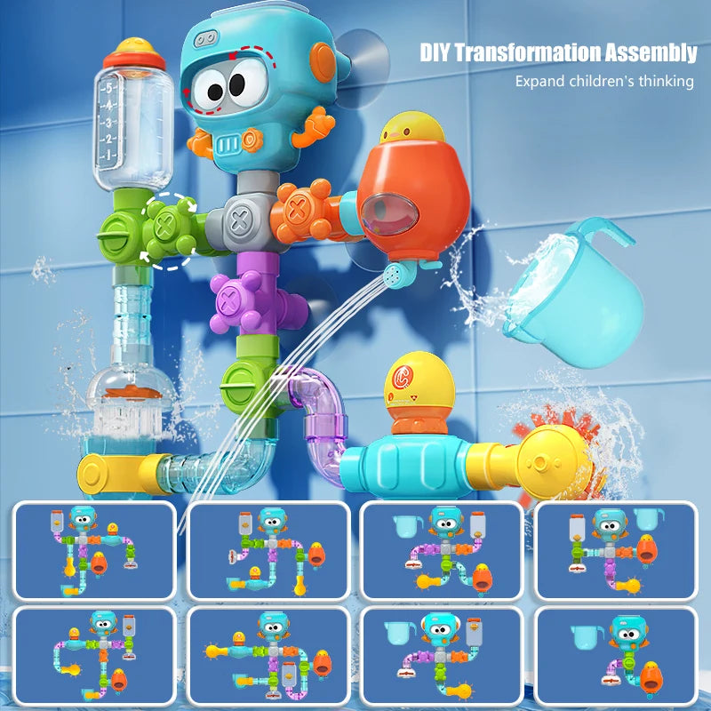 SplashSpin Tubes – Interactive Baby Bath Toy Set