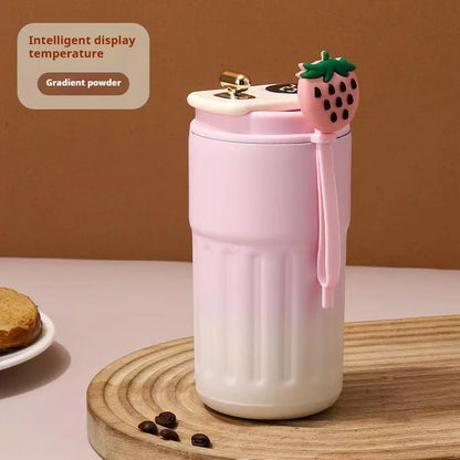 TempGlow Flask – Smart LED Temperature Travel Mug