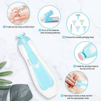 TinyTrim Glow – Electric Baby Nail Trimmer with LED Light