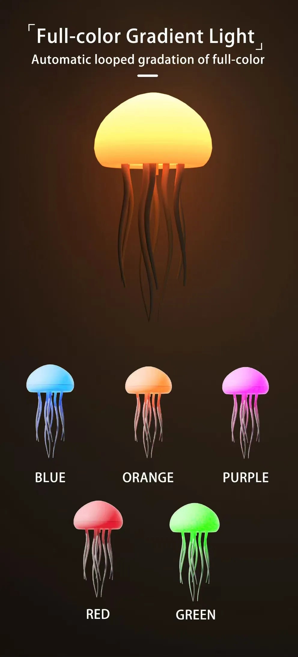 AquaPulse Jelly – Floating RGB Jellyfish Night Light