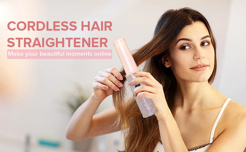 GlowStyle Go – Wireless 2-in-1 Hair Straightener & Curler