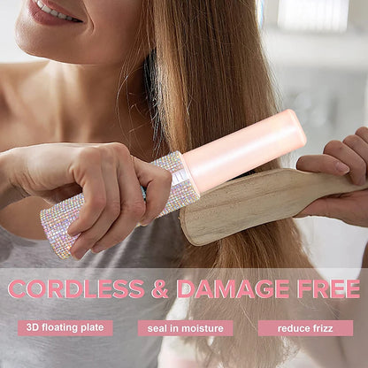 GlowStyle Go – Wireless 2-in-1 Hair Straightener & Curler