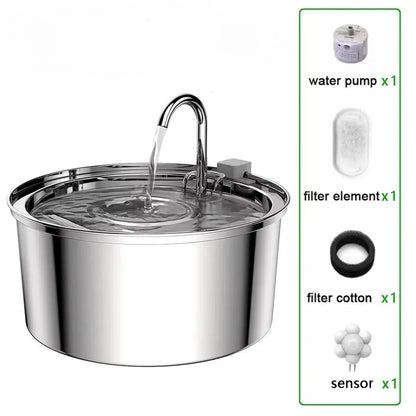 PureFlow Pet – Stainless Steel Smart Water Fountain