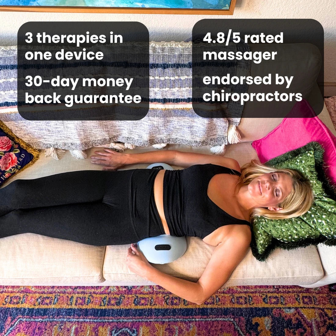 RelaxiCurve Pro – 3-in-1 Deep Tissue Shiatsu Massager