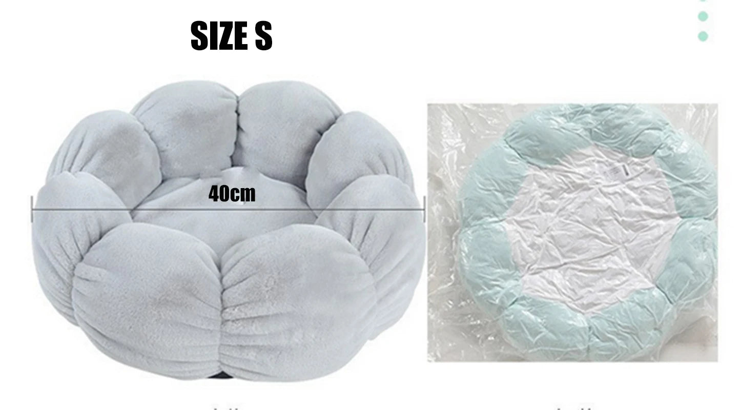 BloomNest Cozy – Plush Flower Pet Bed