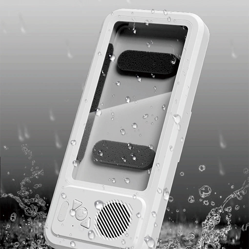 AquaView Sound – Waterproof Shower Phone Holder & Bluetooth Speaker