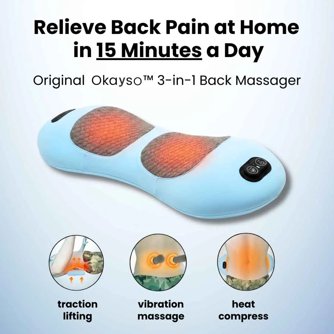 RelaxiCurve Pro – 3-in-1 Deep Tissue Shiatsu Massager