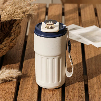 TempGlow Flask – Smart LED Temperature Travel Mug
