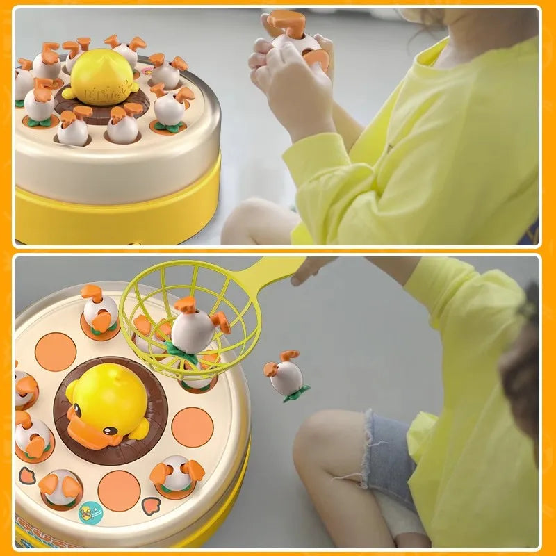 Duck Bounce Catch Game: Interactive Parent-Child Desktop Game for Hand-Eye Coordination Development and Fun Gift for Children