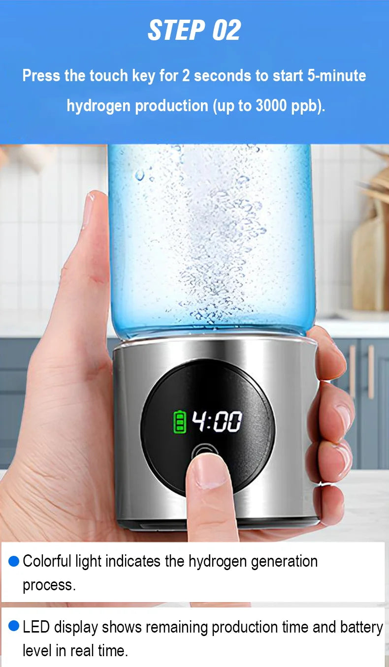 HydroPure Elite – Portable Hydrogen Water Bottle