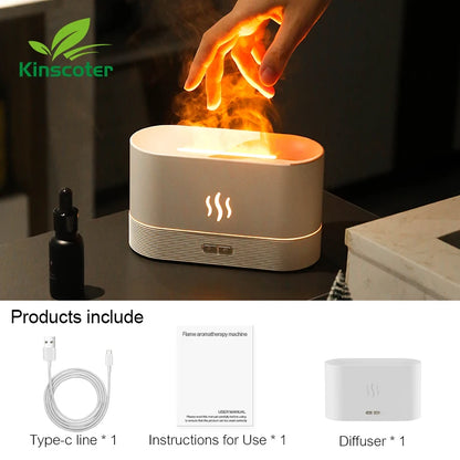 FlameMist Aura  – Ultrasonic Aroma Diffuser & Flame Humidifier
