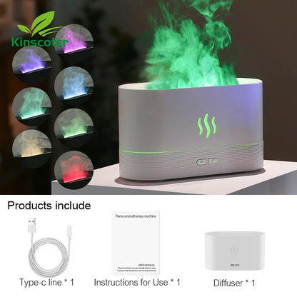 FlameMist Aura  – Ultrasonic Aroma Diffuser & Flame Humidifier