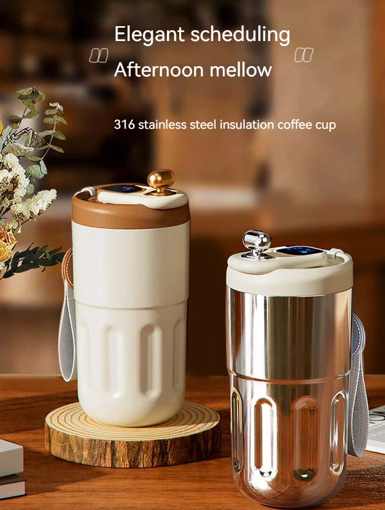 TempGlow Flask – Smart LED Temperature Travel Mug