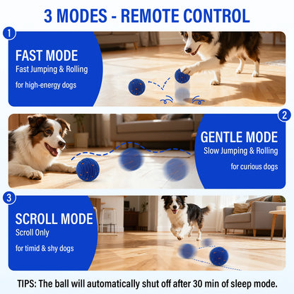 Smart Interactive Dog Toy, Indestructible E-TPU Toy Ball for Aggressive Chewers - EditWell