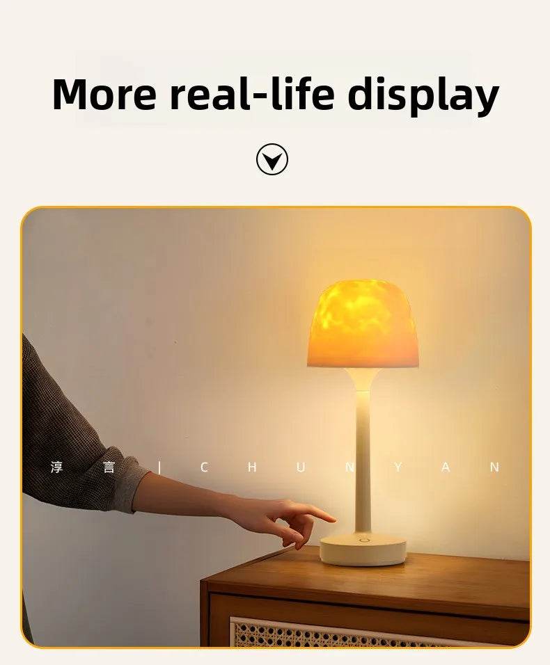 RippleGlow Mushroom – Water Ripple Ambient Lamp