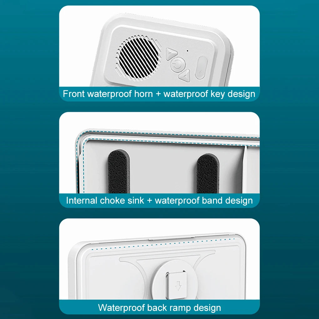 AquaView Sound – Waterproof Shower Phone Holder & Bluetooth Speaker