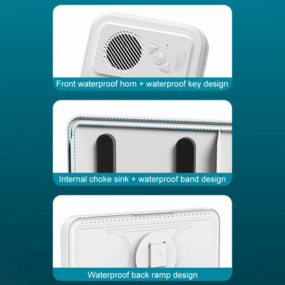 AquaView Sound – Waterproof Shower Phone Holder & Bluetooth Speaker