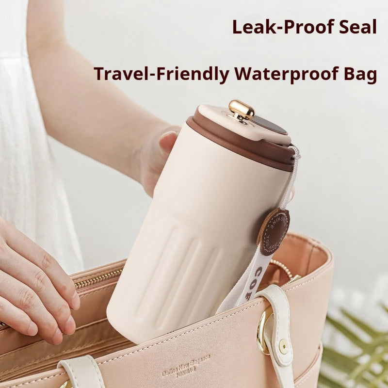 TempGlow Flask – Smart LED Temperature Travel Mug