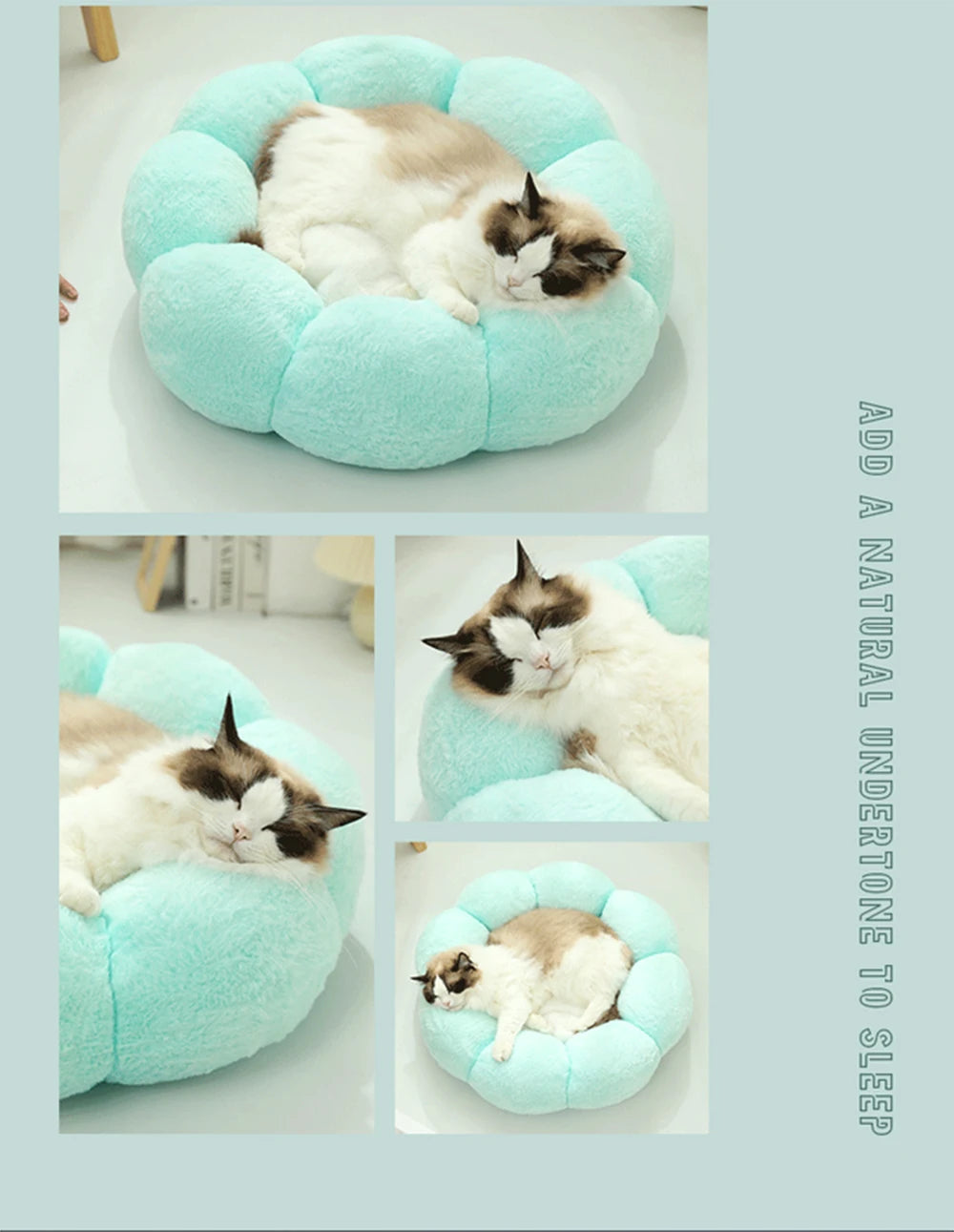 BloomNest Cozy – Plush Flower Pet Bed