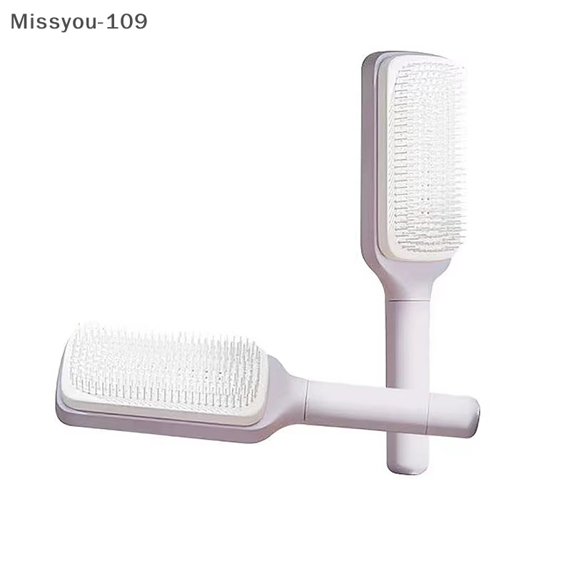 Self Cleaning Hairbrush Women Hair Brush One-Key Cleaning Hair Loss Hairbrush - EditWell