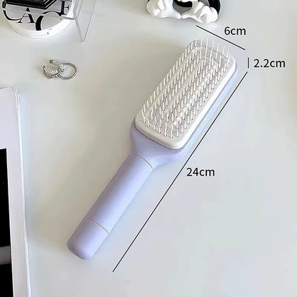 Self Cleaning Hairbrush Women Hair Brush One-Key Cleaning Hair Loss Hairbrush - EditWell