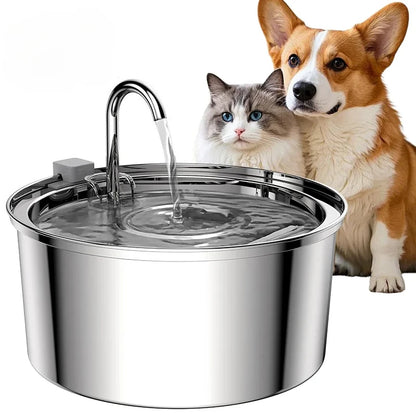 PureFlow Pet – Stainless Steel Smart Water Fountain