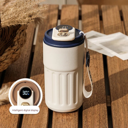 TempGlow Flask – Smart LED Temperature Travel Mug