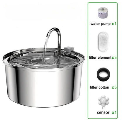 PureFlow Pet – Stainless Steel Smart Water Fountain