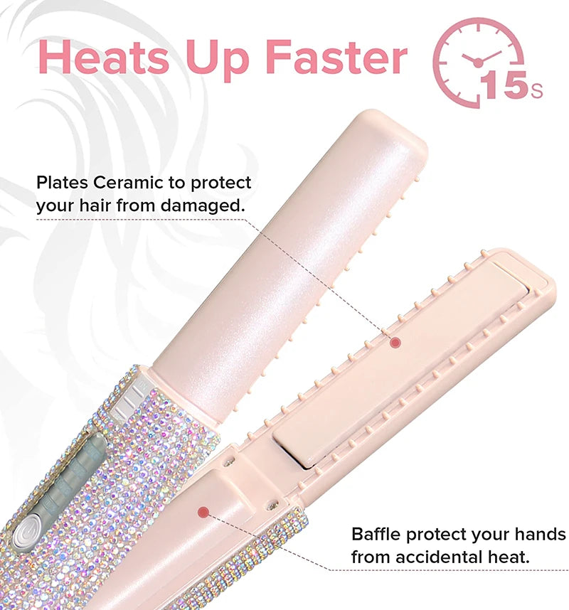 GlowStyle Go – Wireless 2-in-1 Hair Straightener & Curler