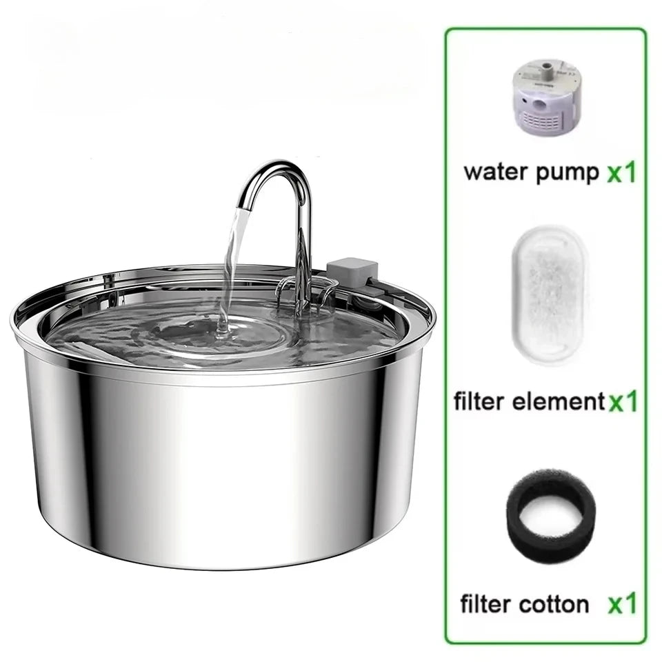 PureFlow Pet – Stainless Steel Smart Water Fountain