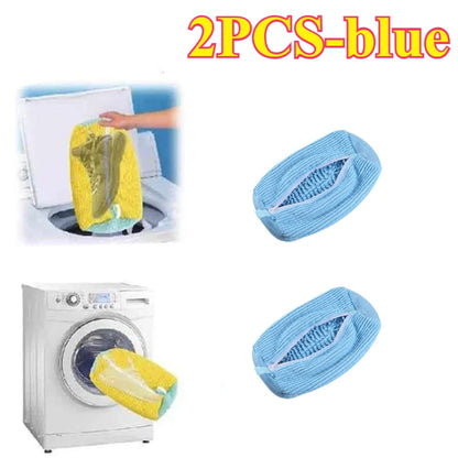 Shoe Washing & Drying Laundry Bag | Durable Nylon Polyester | Tear-Resistant Zipper | Hook Design | 39x19cm | Machine Washable Shoe Protector Bag - EditWell
