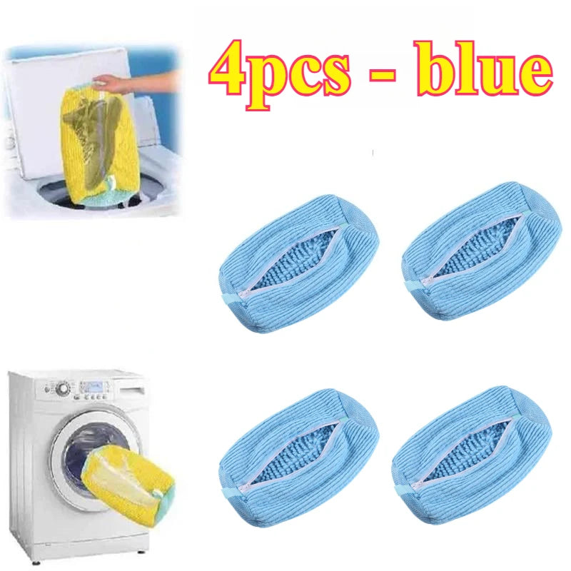 Shoe Washing & Drying Laundry Bag | Durable Nylon Polyester | Tear-Resistant Zipper | Hook Design | 39x19cm | Machine Washable Shoe Protector Bag - EditWell