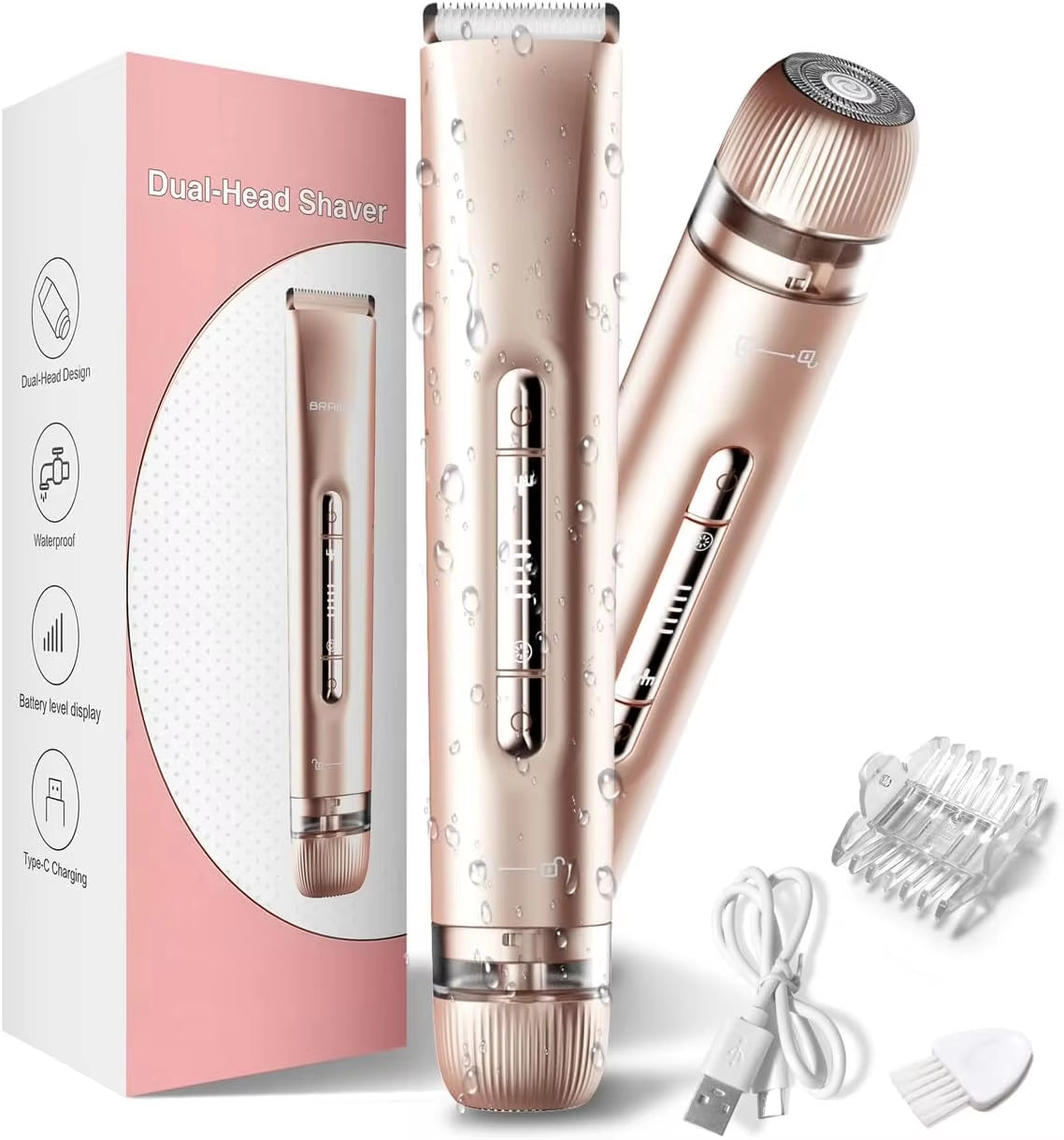SilkGlide™ 2-in-1 Electric Shaver & Bikini Trimmer – Painless Hair Removal for Face, Legs & Underarms - EditWell