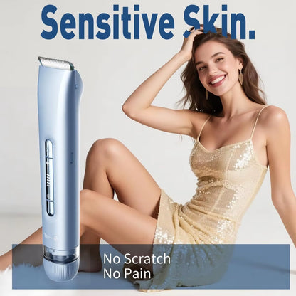 SilkGlide™ 2-in-1 Electric Shaver & Bikini Trimmer – Painless Hair Removal for Face, Legs & Underarms - EditWell