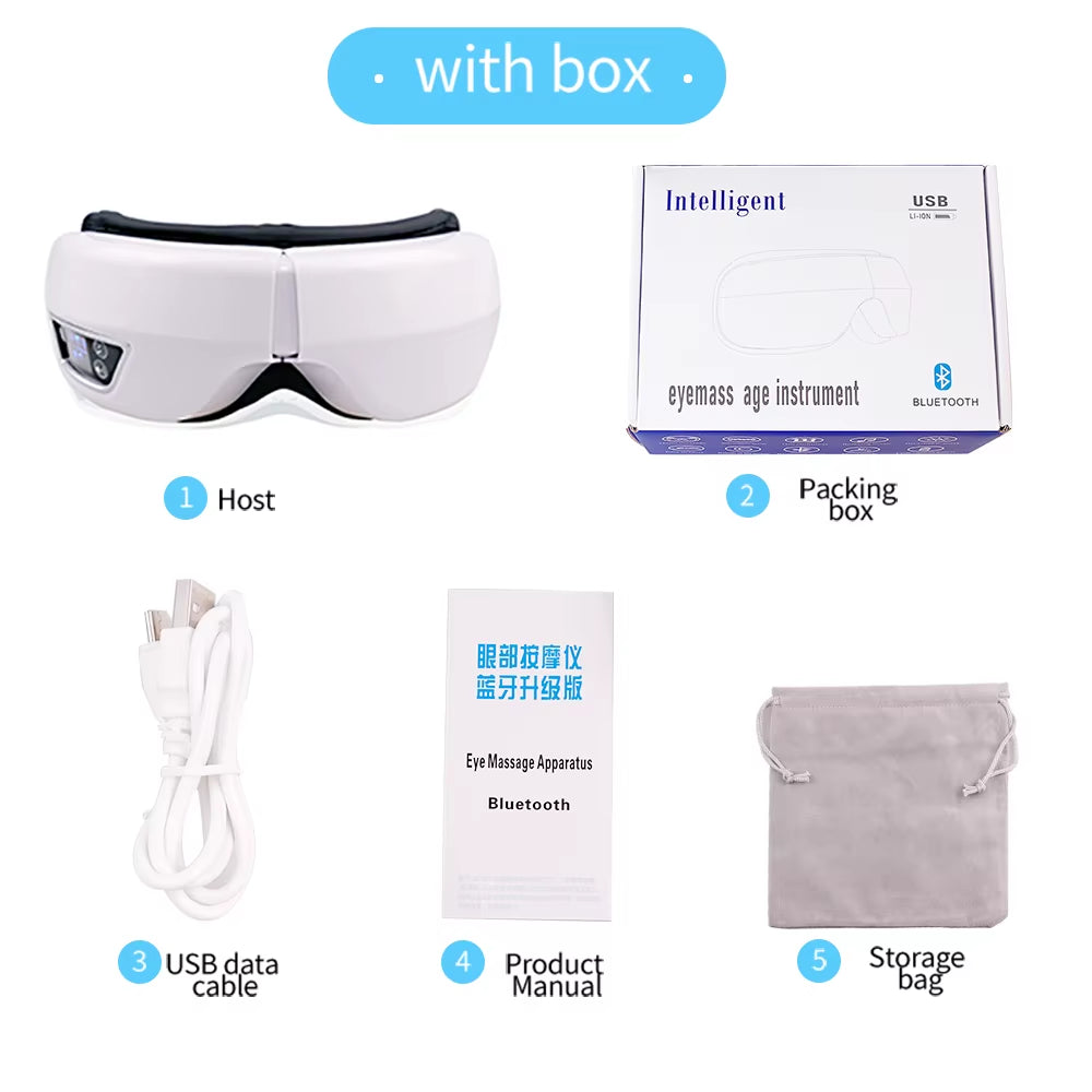 Smart Portable Vibration Eye Massager Airbag Compress Eye Care Tool Sleepping Mask - EditWell