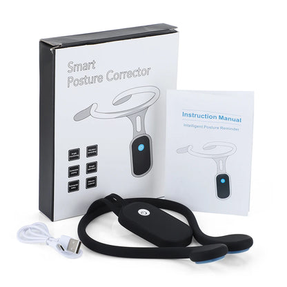 Smart Posture Corrector Device | Real-Time Vibration Alert | Posture Training for Adults & Kids | Anti-Hunchback Back & Neck Corrector | USB Rechargeable | Lightweight Silicone - EditWell