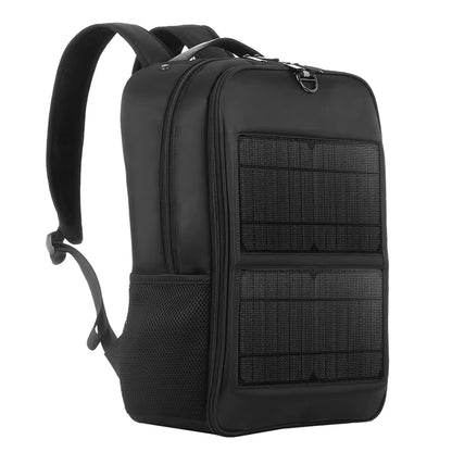 Solar 14W Solar Panel Dual USB Port Waterproof Nylon Backpack - EditWell