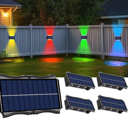 Solar Wall Lamp Outdoor Warm Light Waterproof up and down Luminous - EditWell