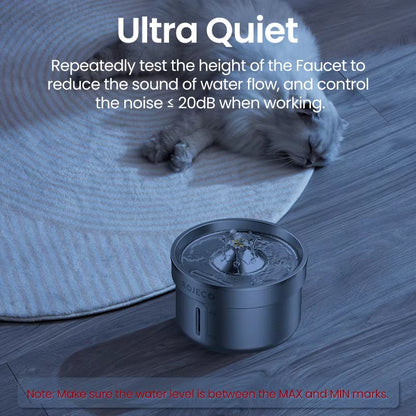 Stainless Steel Cat Water Fountain 2.2L | Triple Filter | Silent