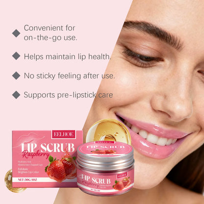 Strawberry Lip Scrub Exfoliating Preventing Drying Cracking Lip Care - EditWell