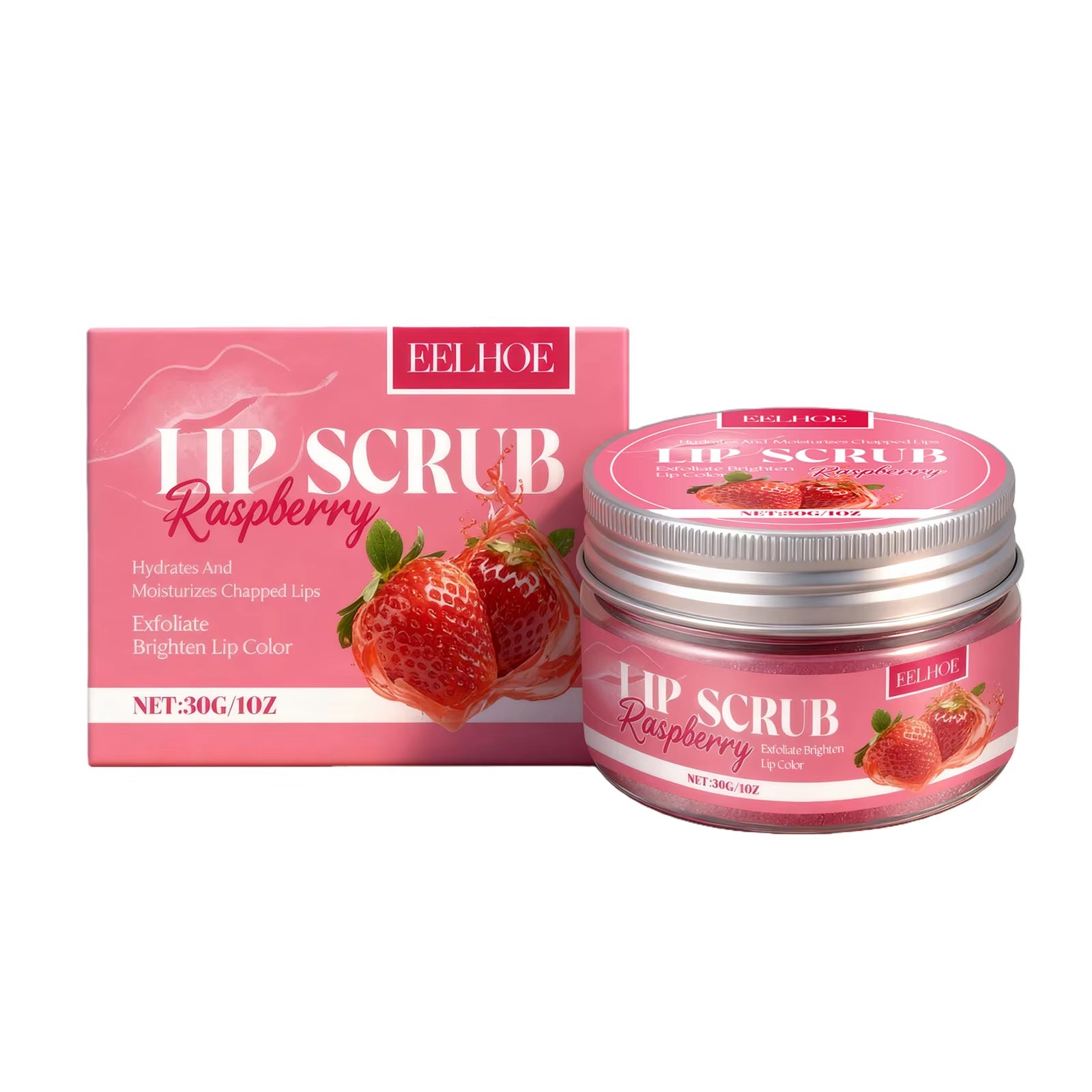 Strawberry Lip Scrub Exfoliating Preventing Drying Cracking Lip Care - EditWell