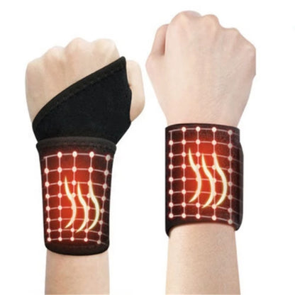 Tourmaline Self-Heating Wrist Brace | Far Infrared Magnetic Therapy | Pain Relief | Improved Circulation | Arthritis Tendinitis Joint Support | 1 Pair - EditWell