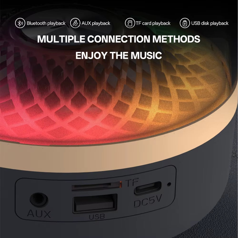 Transparent LED Bluetooth Speaker 5.3 | Breathing Lamp | 57mm Bass