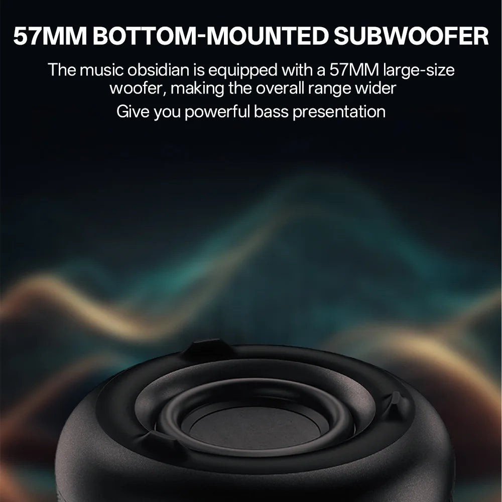 Transparent LED Bluetooth Speaker 5.3 | Breathing Lamp | 57mm Bass